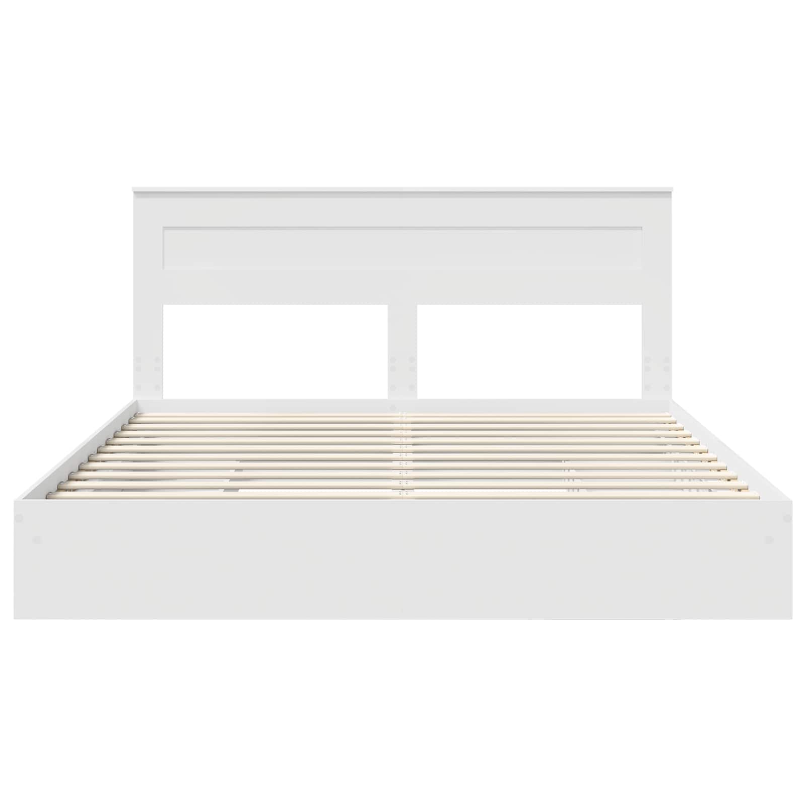 Lit avec rangement, blanc, en panneau de bois, pour la chambre, 180 × 200 cm - 8