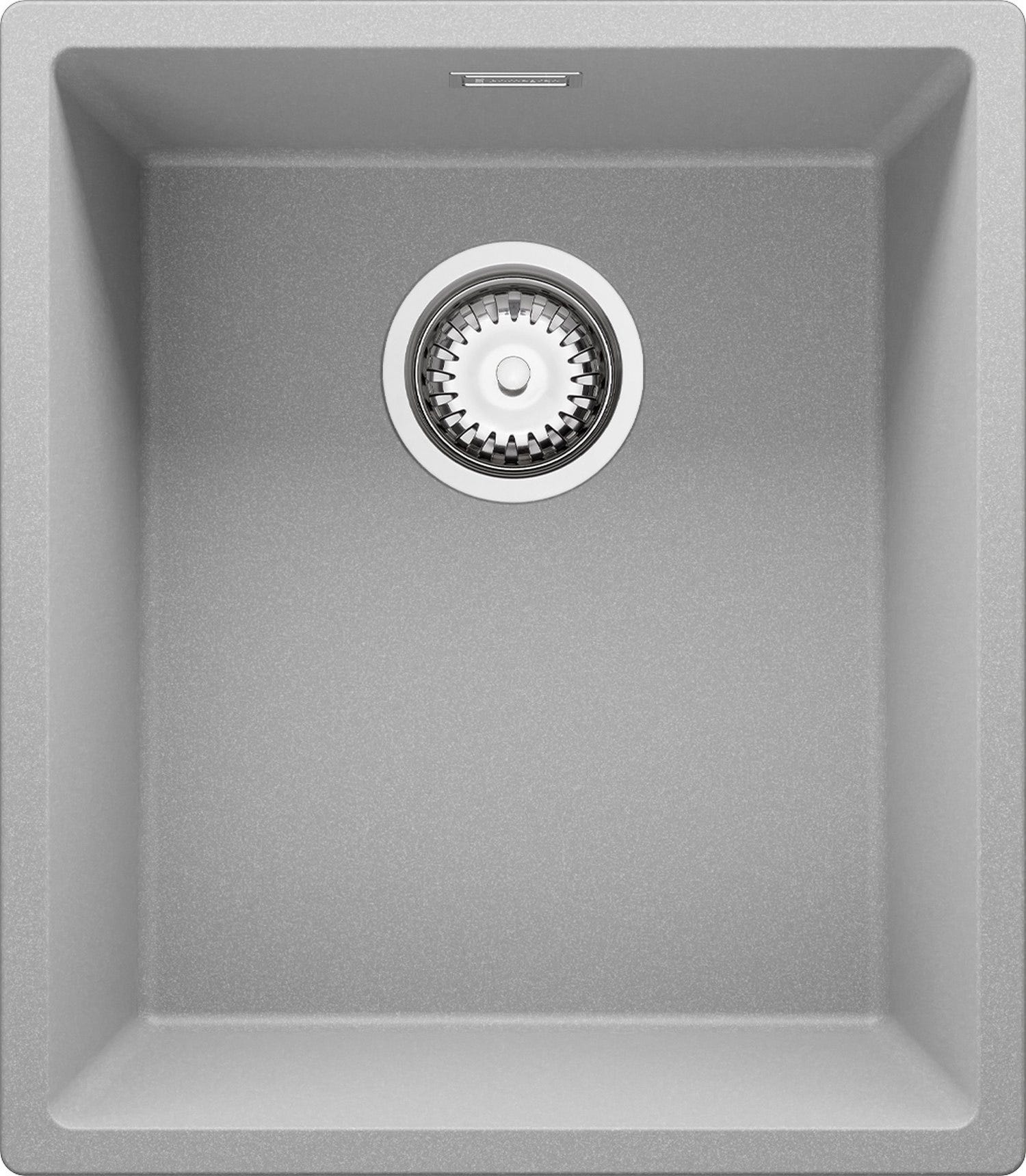 PRIMAGRAN Lavello Da Cucina Grigio 41x47cm, Lavandino Da Cucina A 1 Vasca + Sifone Classico, Lavabo Da Cucina Incasso Al Mobile 45cm - London Slim | Leroy Merlin