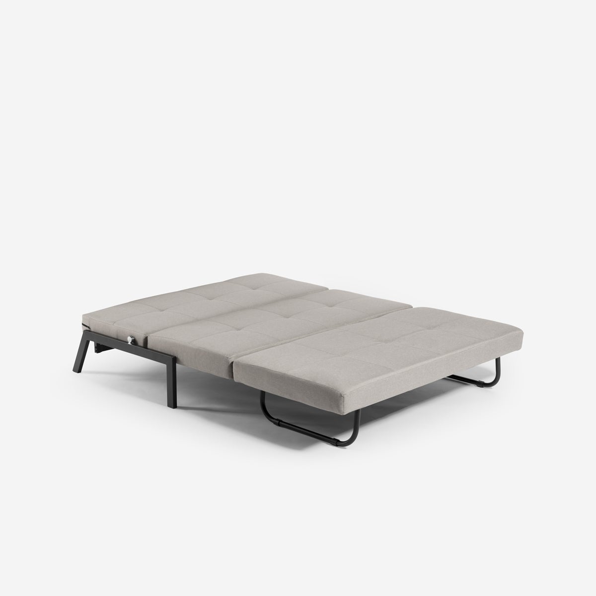 Divano letto 2 posti moderno design tessuto soggiorno Bellamy - Grigio - 5