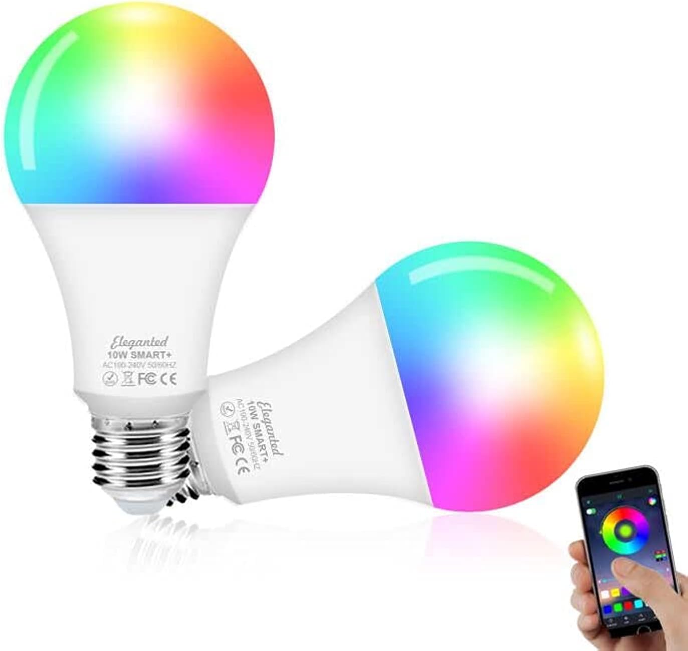 Inteligentna żarówka LED Wifi ściemnialna żarówka RGB i światło białe RGBCW żarówka Connectee Alexa kompatybilna z Google Home Sir szt
