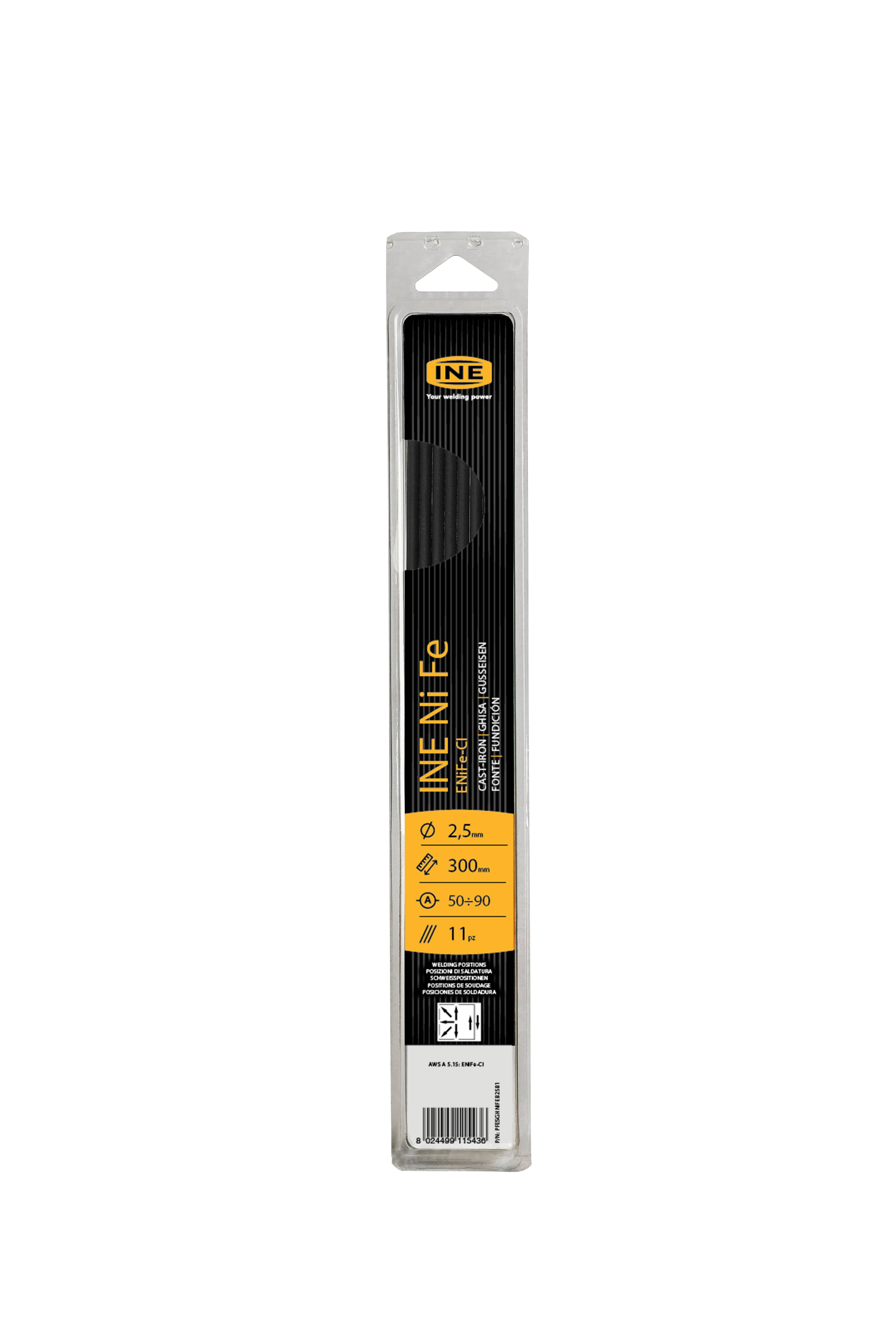 Électrodes De Soudure MMA 2.5mm - Lot De 11 Pièces, Qualité FE-NI, Marque INE - Neuf