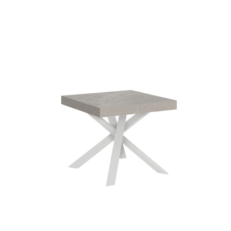 Stół rozkładany 90/194x90 cm Clerk nogi kaszmirowe białe