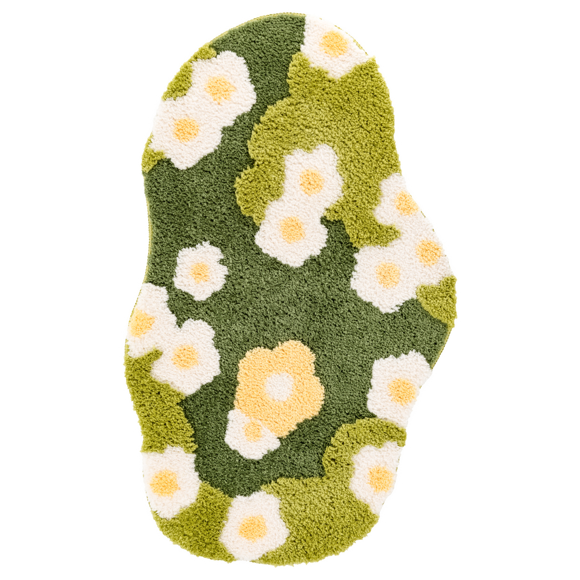 Dywanik łazienkowy Shaggy 3D Gaia 50x80 cm łąka zielony