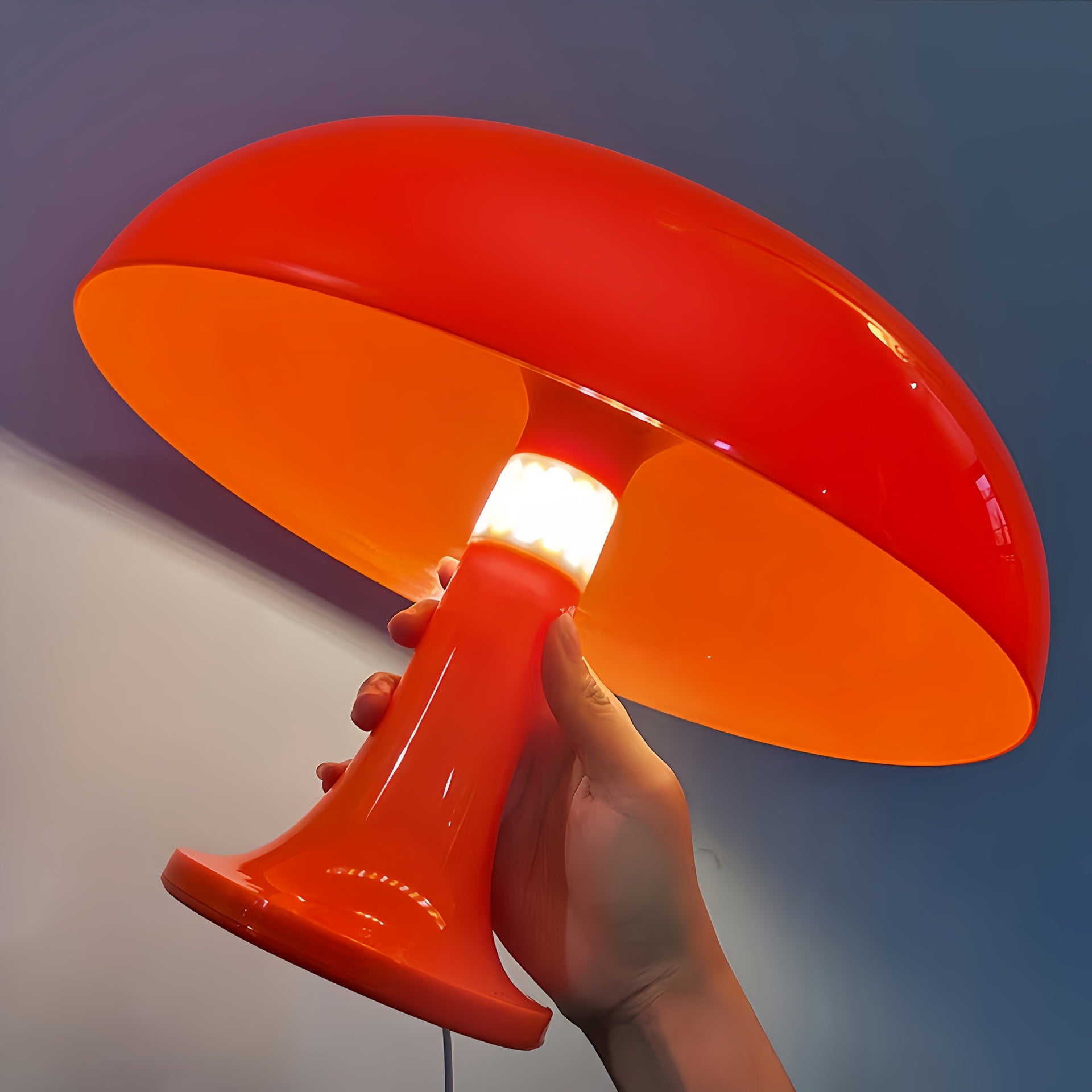 Lampe champignon orange, lampes de chevet à led pour la décoration intérieure, l'étude, vie, chambre - 5