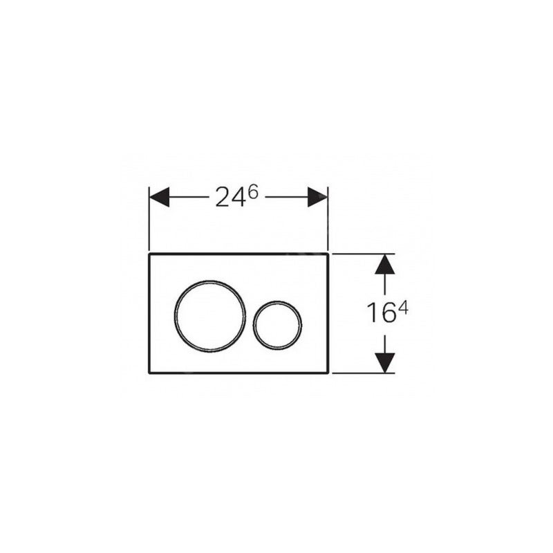 Placca di comando Sigma 20 Square bianca opaca di Geberit - 2