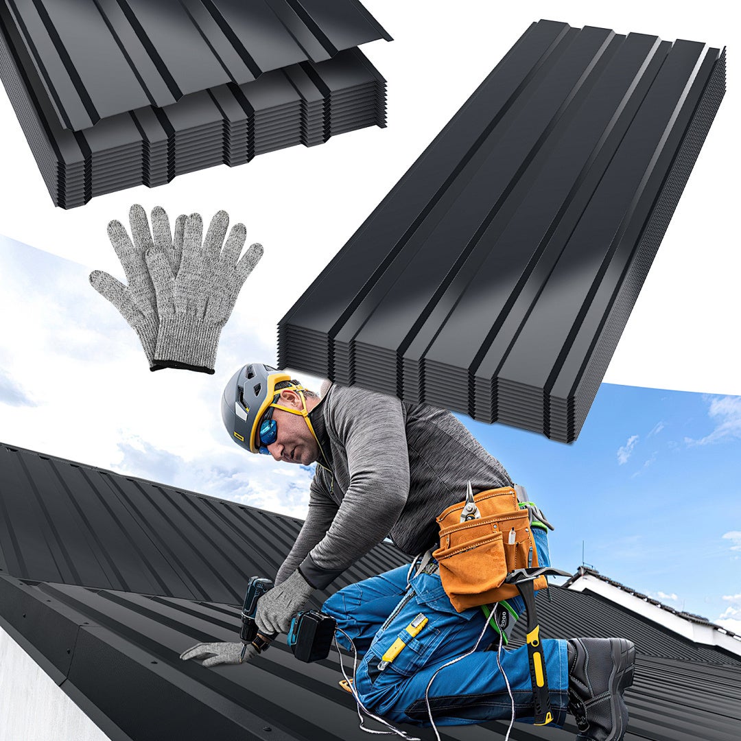 36x Blacha Falista Trapezowa na Dach, Plaques tôles profilées/ondulées anthracite 115x45cm = 18m² tole de bardage résistantes inte