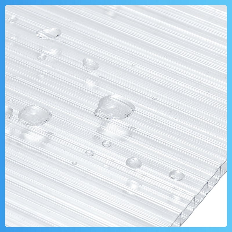 14x Plaque polycarbonate 4mm 121x60,5cm Plaque polycarbonate translucide résistant aux UV double paroi isolante alvéolaire pour Serre - 6