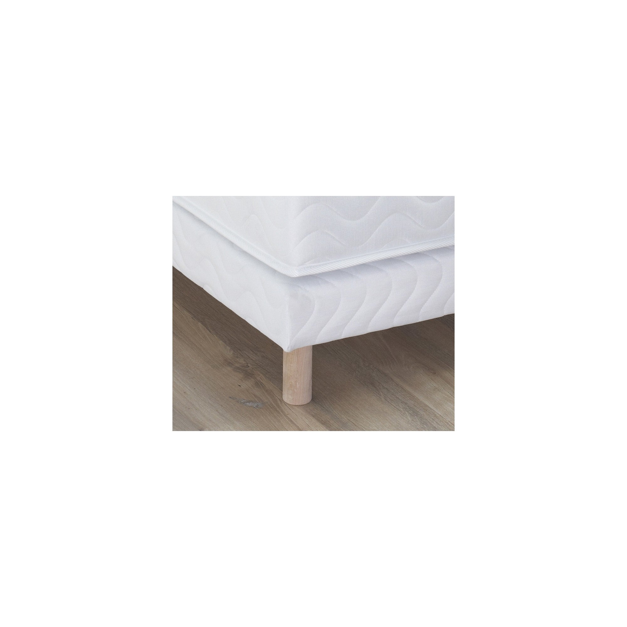 Sommier tapissier lattes blanc 90x190 - 3