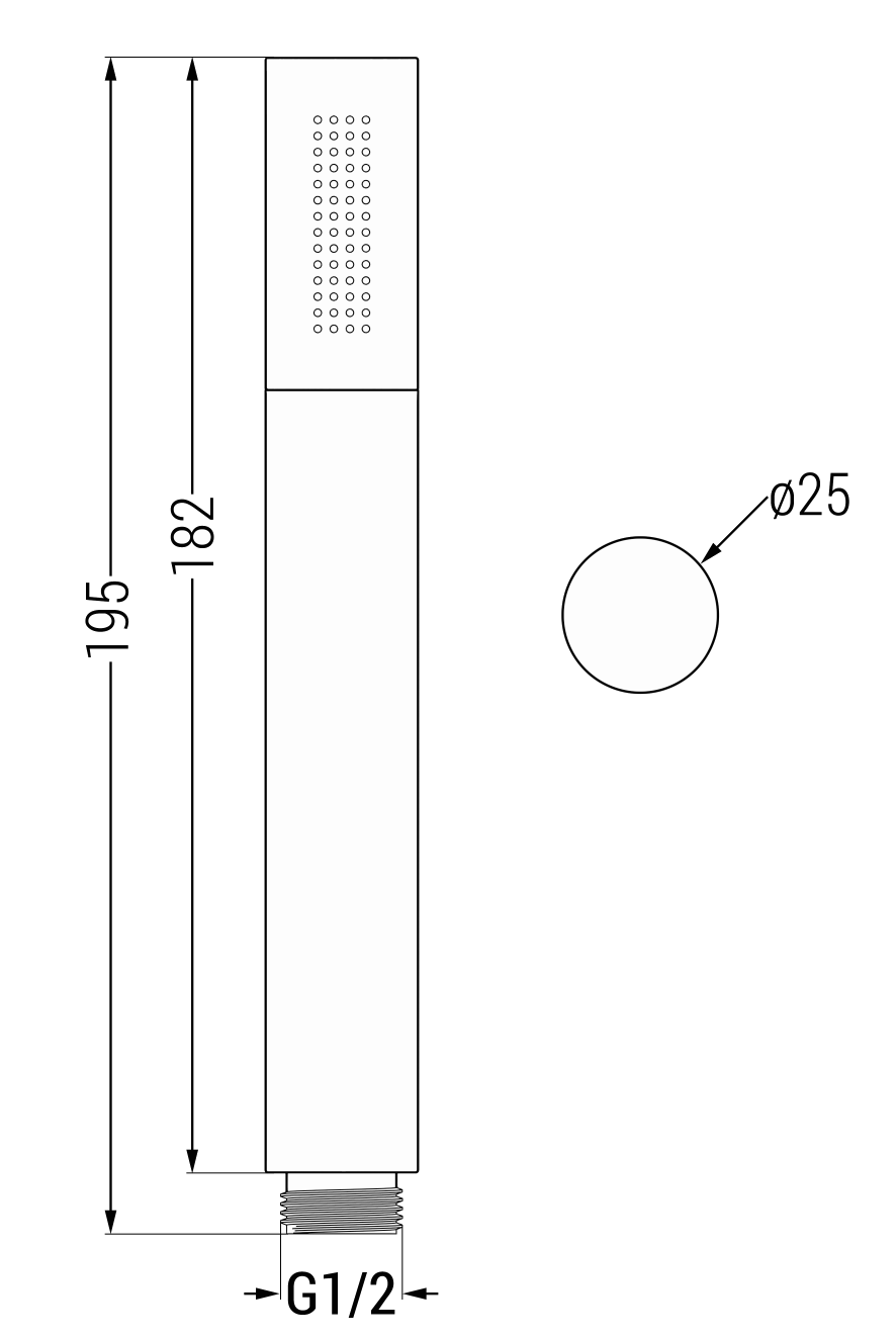 Mexen R-70 rączka prysznicowa 1-funkcyjna, biała - 79570-20