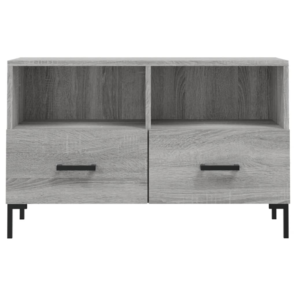 Meuble TV Sonoma gris 80x36x50 Bois d'ingénierie - 5