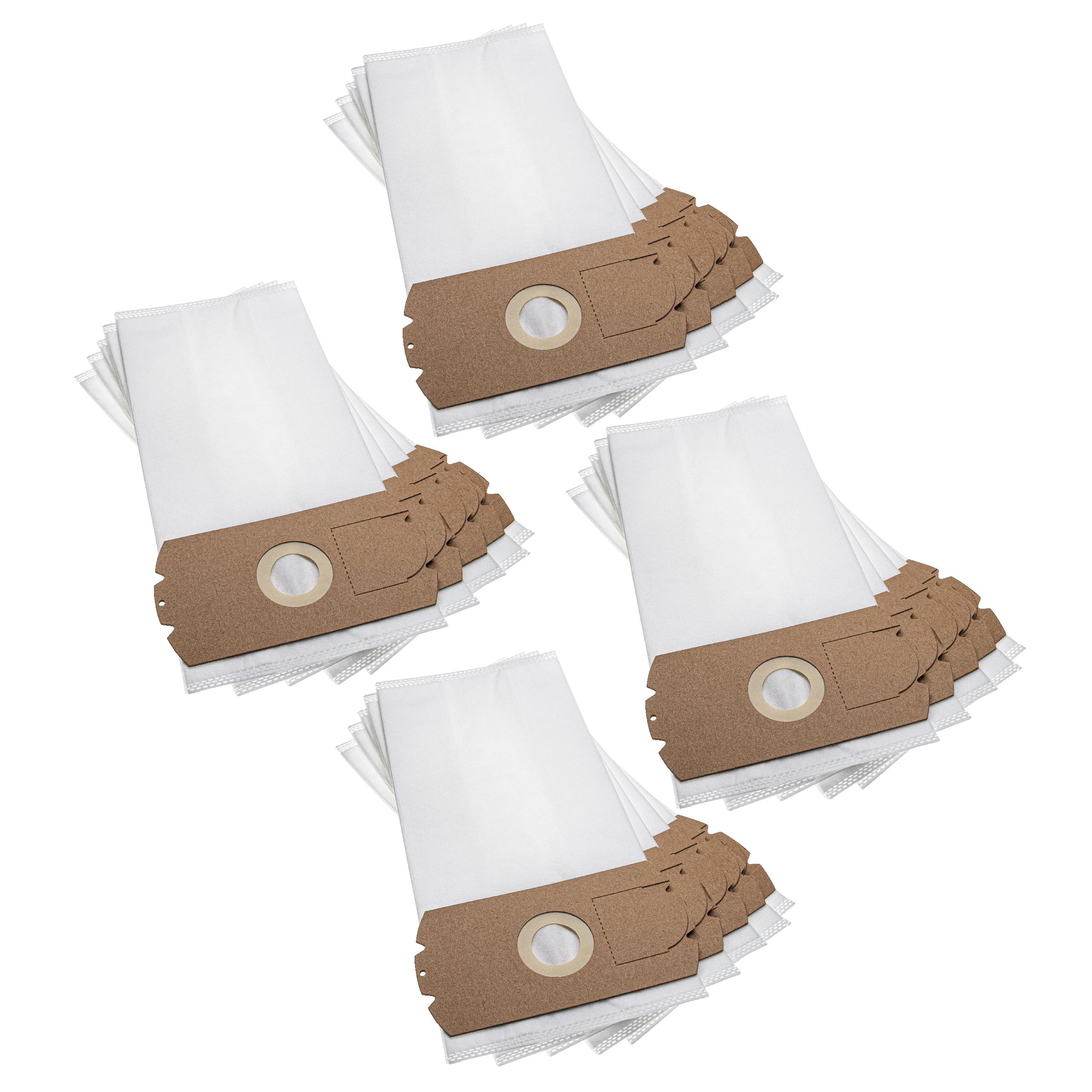 vhbw 20x Sacs compatible avec Curtiss Horn TA 151, SE 5410, SE 7410, GV 20, Horn Feroe 151 E aspirateur - 39cm x 18cm blanc - 3