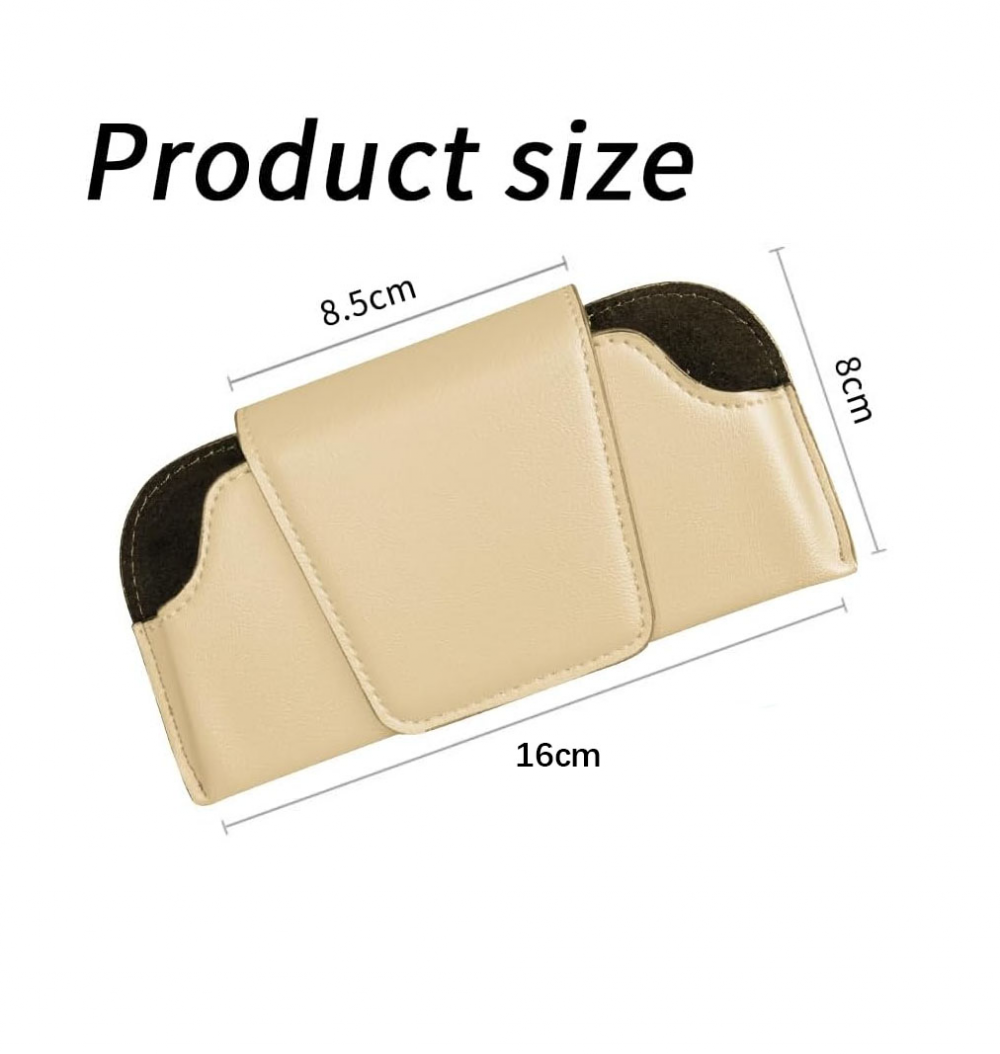 Custodia portaocchiali per aletta parasole per auto,magnetico per riporre gli occhiali in auto e decorare gli interni dell'auto, beige | Leroy Merlin