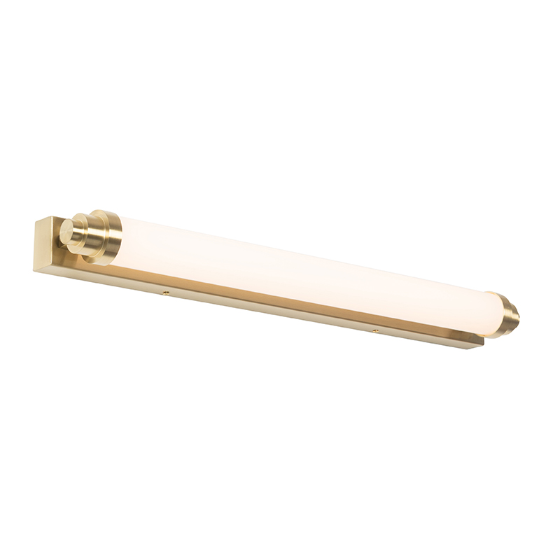 Qazqa classic-antique lampa ścienna IP44 - Yordi - gold, led zintegrowana 15w zestawie, Integrated led, 2700k, ciepła biel