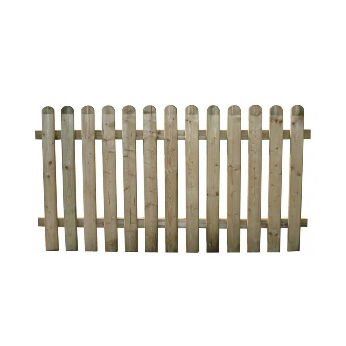 Staccionata In Legno Di Pino Naturale Trattata In Autoclave – Recinzione 180x80 Cm, 10 Lamelle, Per Giardino, Balcone E Recinti Per Cani, Made In Italy