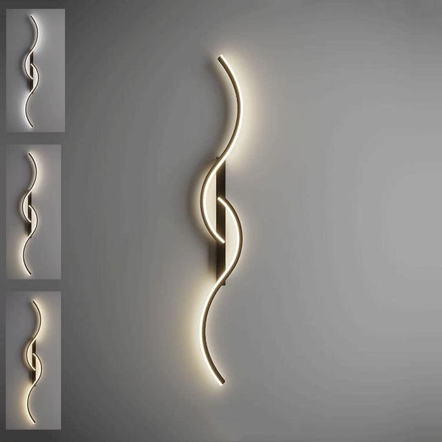 Nowoczesne kinkiety wewnętrzne LED, 3-kolorowy kinkiet do salonu, przedpokoju i sypialni, 60 cm