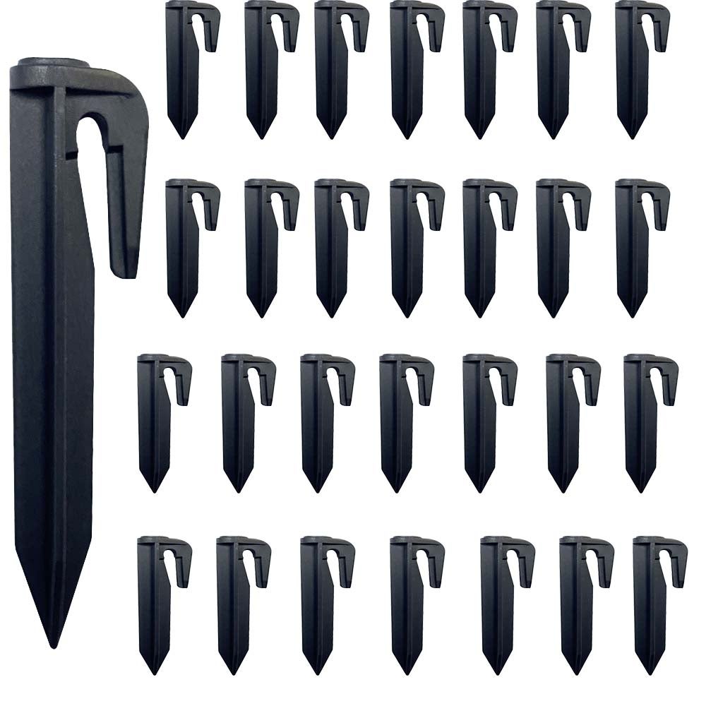 200 Piquets De Fixation Pour Câble De Tondeuse Robot - Longueur 8,5 Cm, Espacement Crochet 4,5 Mm - Noir, Matériau PP Résistant