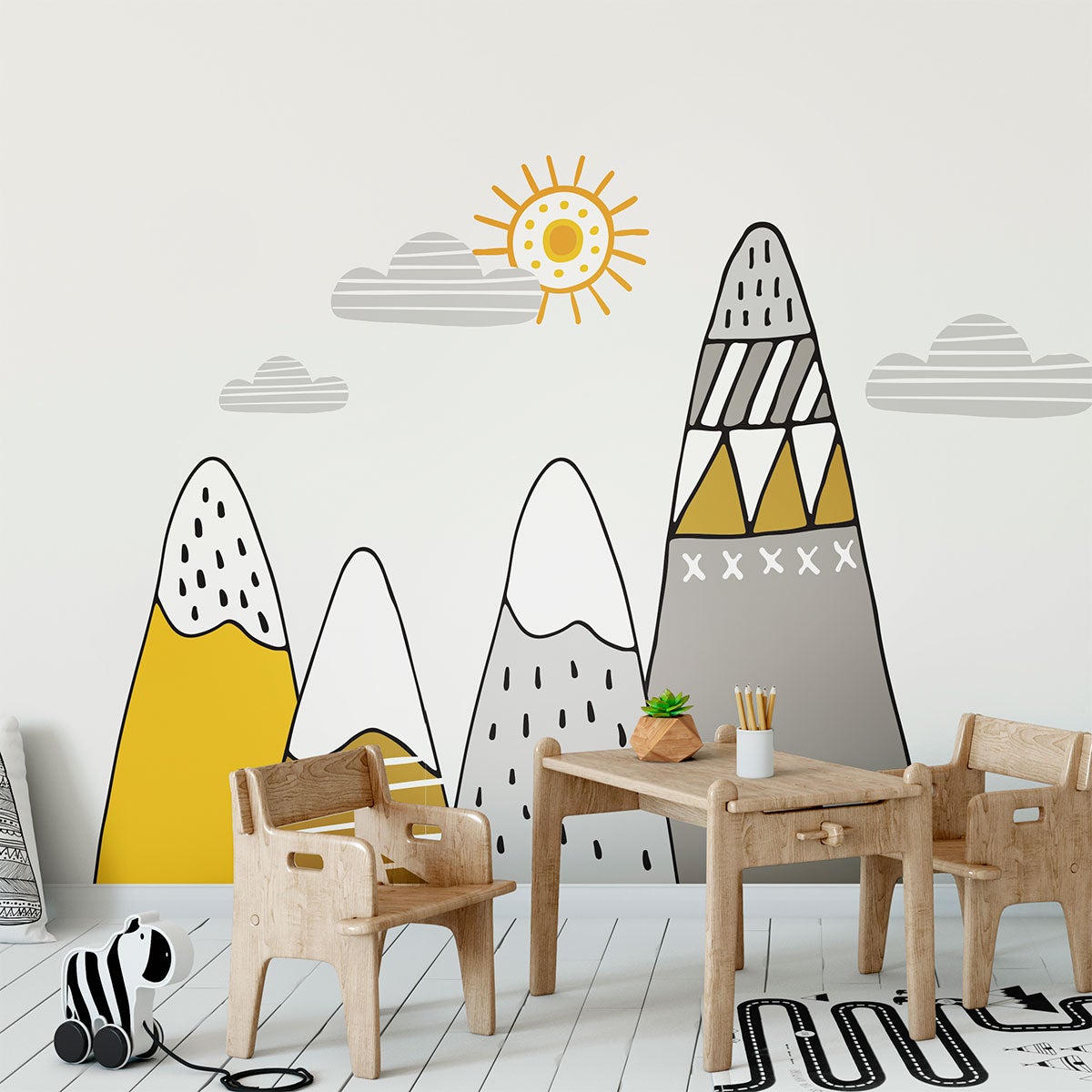 Adesivo bambino di montagna scandinavoatika - Sticker adesivo - adesivi murali - 90x135cm - 3