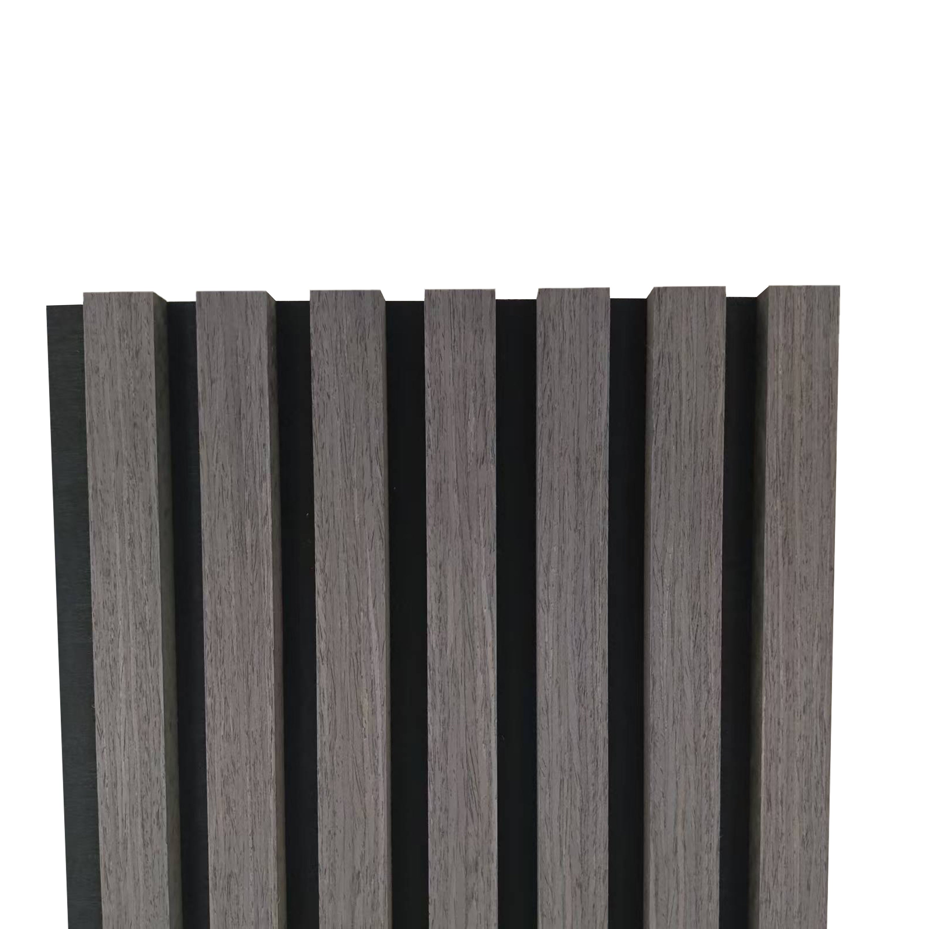 Lot de 2 panneaux muraux acoustiques décoratifs en bois MDF 260 x 30 cm, Chêne gris, excellente isolation phonique, installation facile - 8