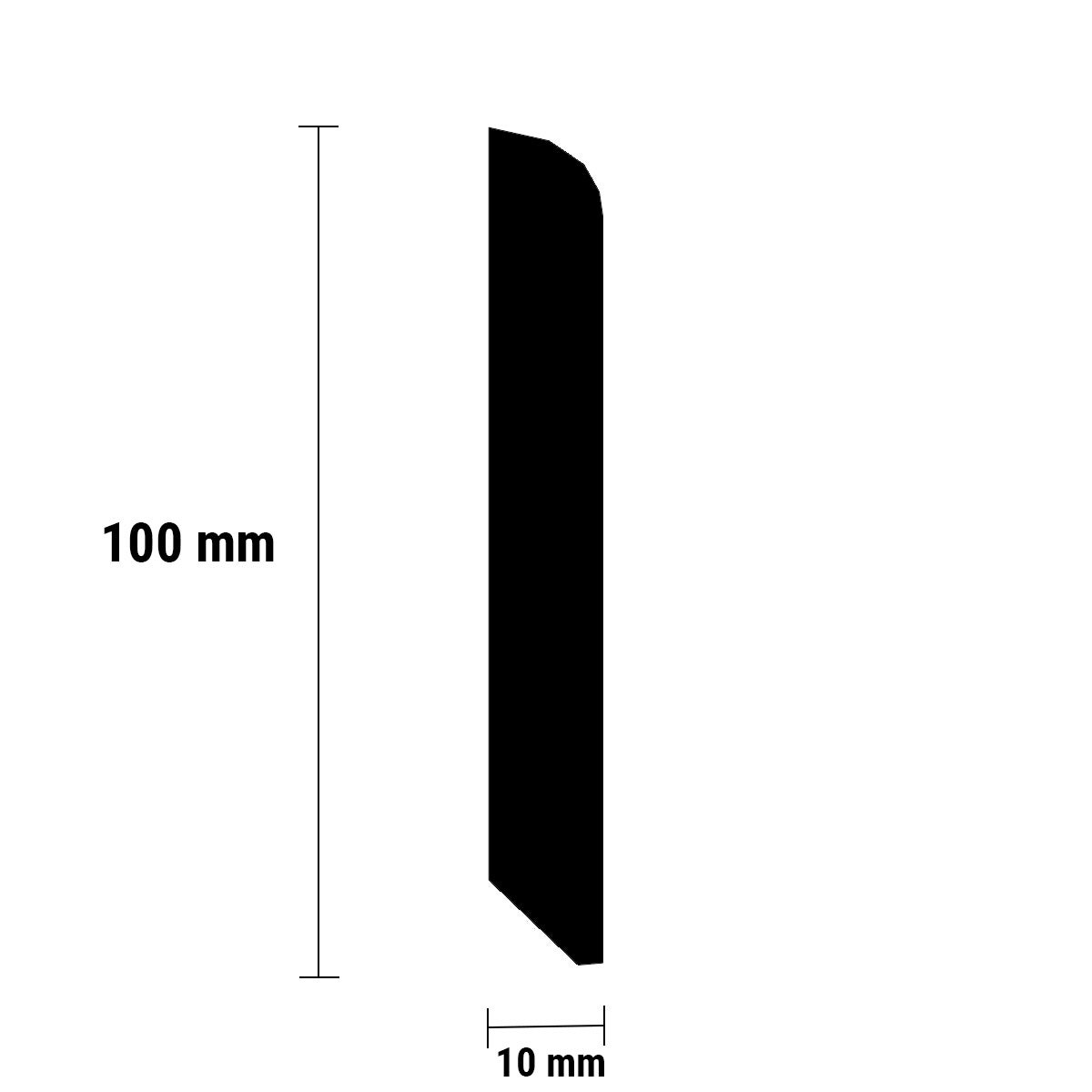 PROVISTON Plinthe 10 x 100 x 2440 mm MDF Hydro Prépeint Plinthe arrondie lot de 10 - 2