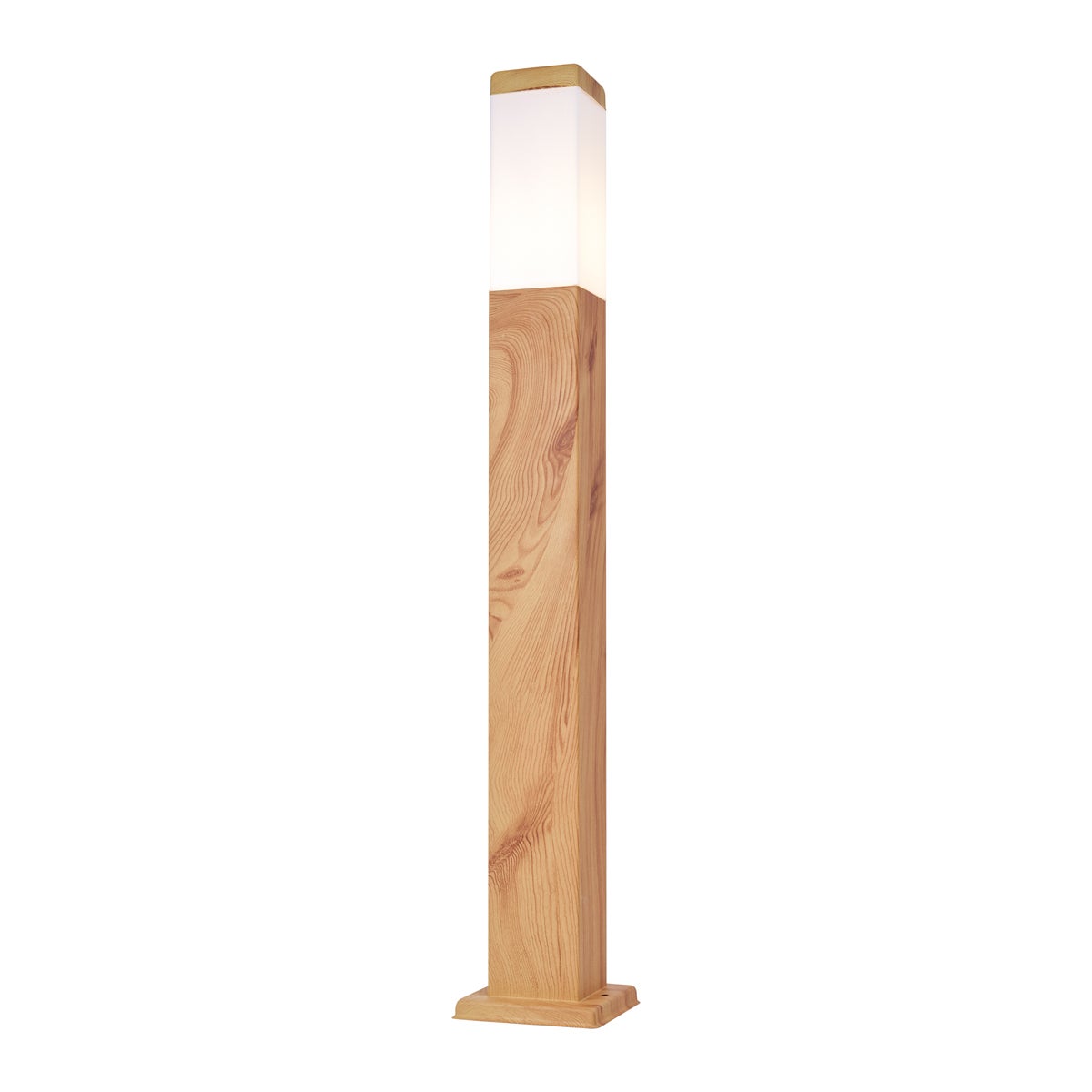 Qazqa moderne borne lumineuse extérieure pour jardin - Malios - marron, max. 15w, e27, 80cm, IP44, rectangulaire - 5