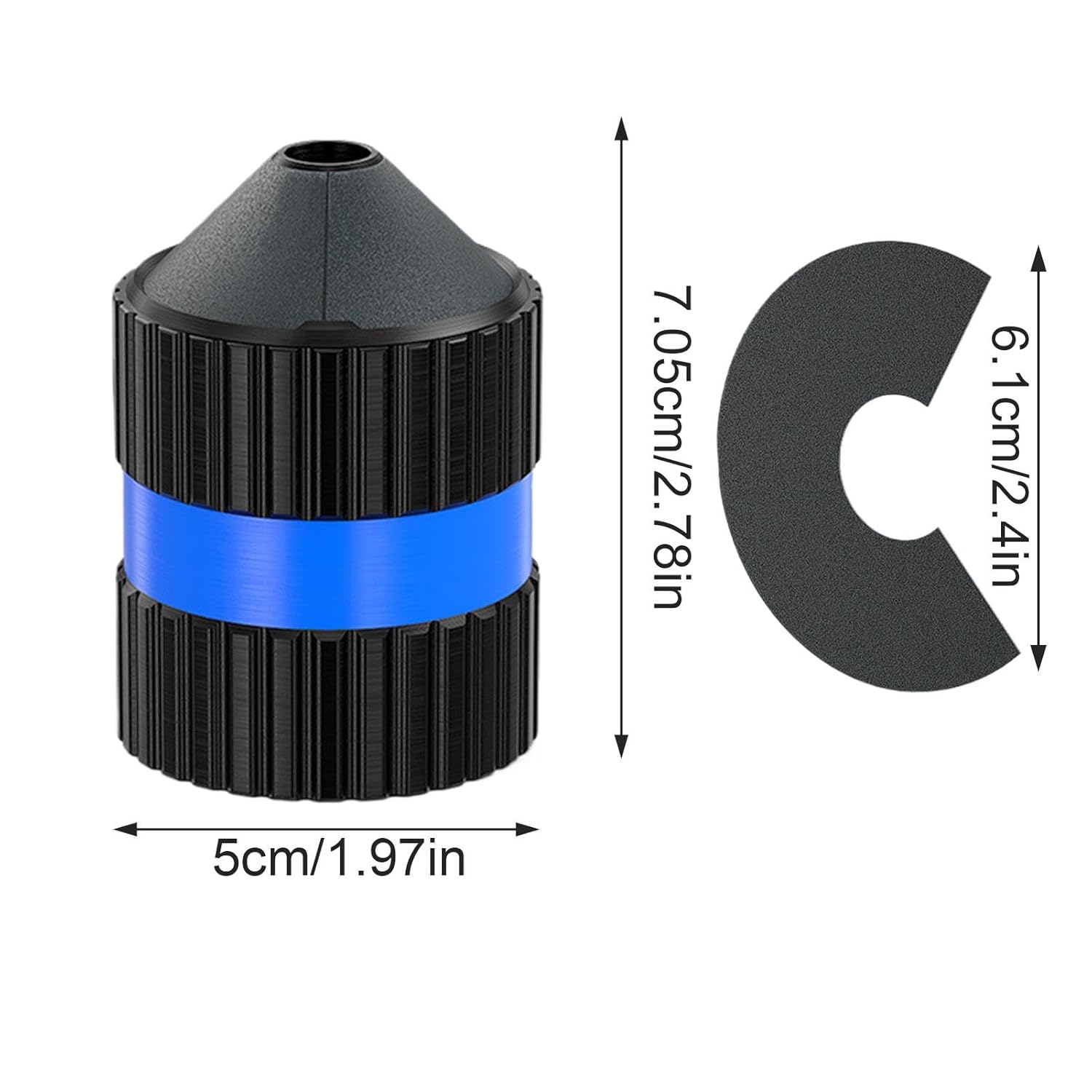 Ébavureur en fibre de carbone, lime à bords arrondis, outil de chanfreinage de tuyaux, kit de lissage de tuyaux, 5 x 7 cm - 2