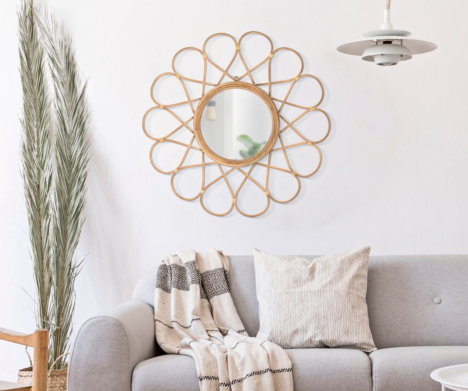 Specchio da parete in metallo marrone Ø cm 65,5x3 - 5