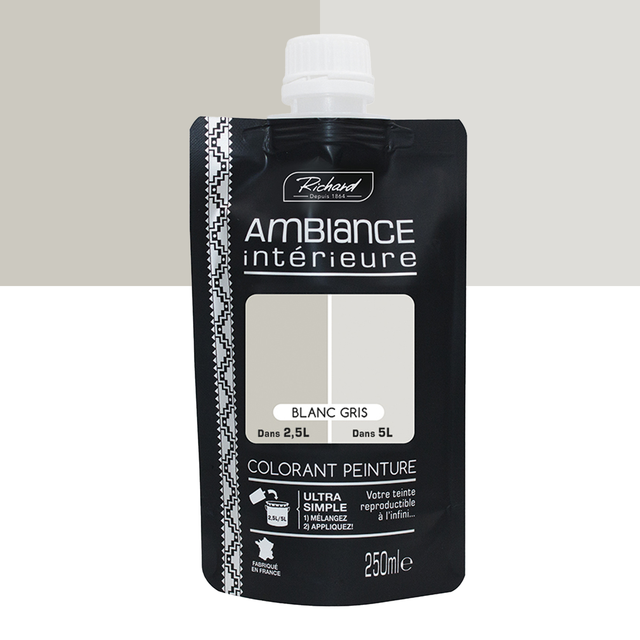 Colorant pré-dosé Ambiance Richard blanc gris 250ml