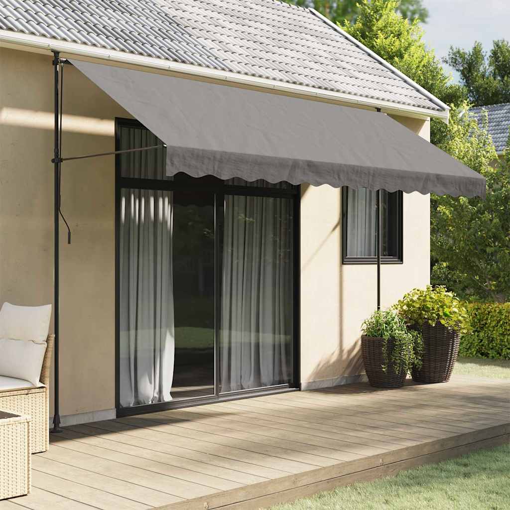 Maison exclusive - toldo retráctil de tela y acero gris antracita 350x150 cm