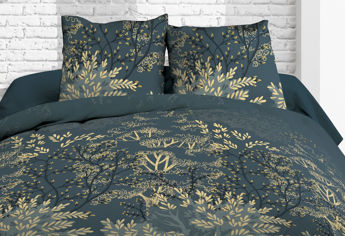 Housse de couette 220x240 + 2 taies - Pur coton 57 fils - Hevea - 3