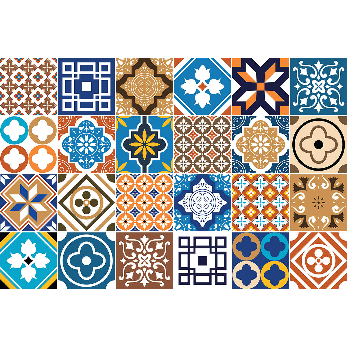 24 adesivi piastrelle di cemento crifitio - Sticker adesivo - adesivi murali - 24stickers15x15cm - 2