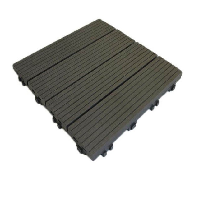 Dalle terrasse bois composite Modular 30x30cm / ep 2,5cm - Gris carbone
