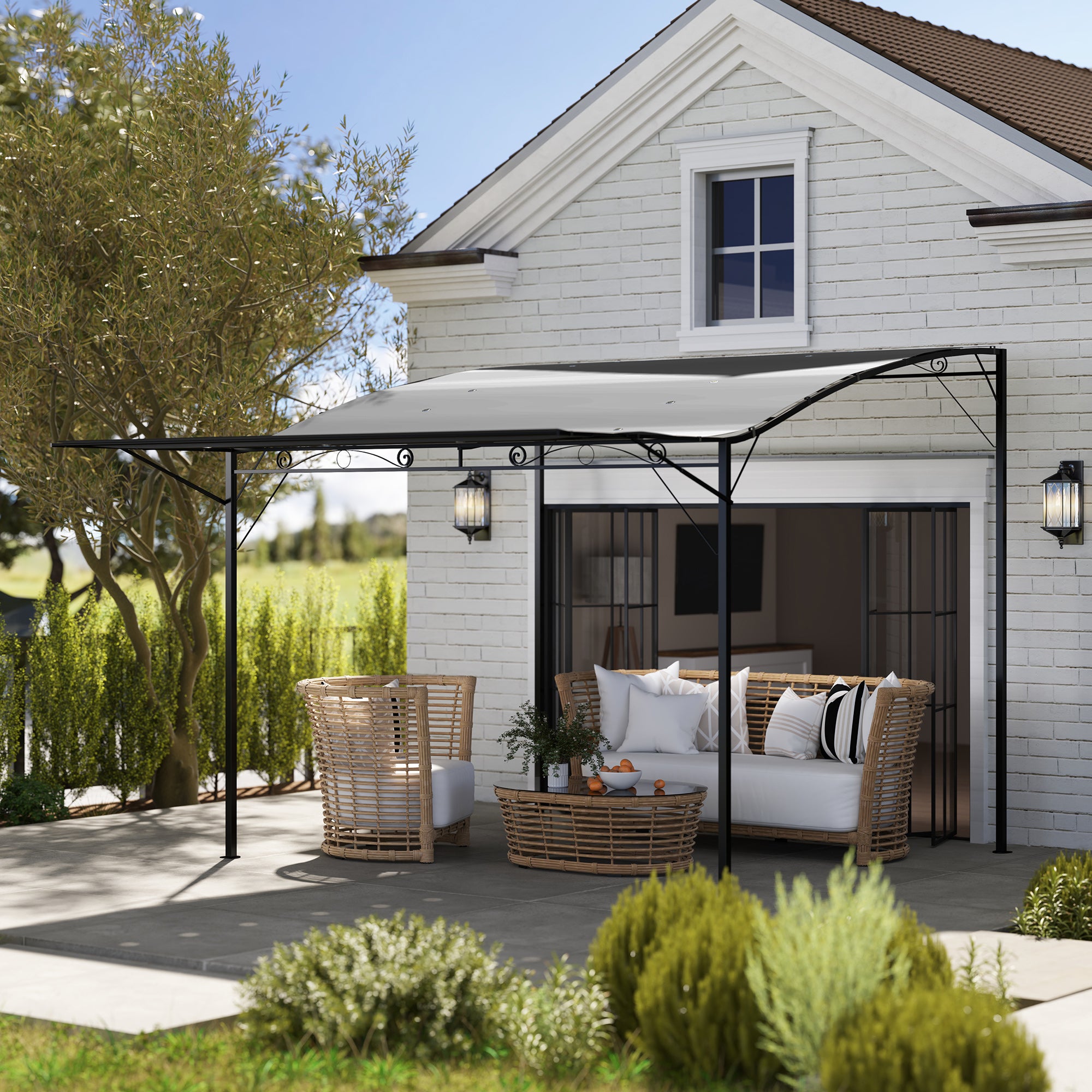 Pergola Gris en Acier 7.5 m² - 2