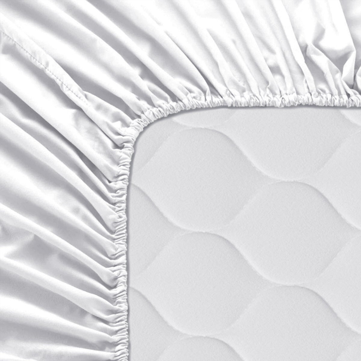 Basic Drap-housse Blanc 105x200 - 6
