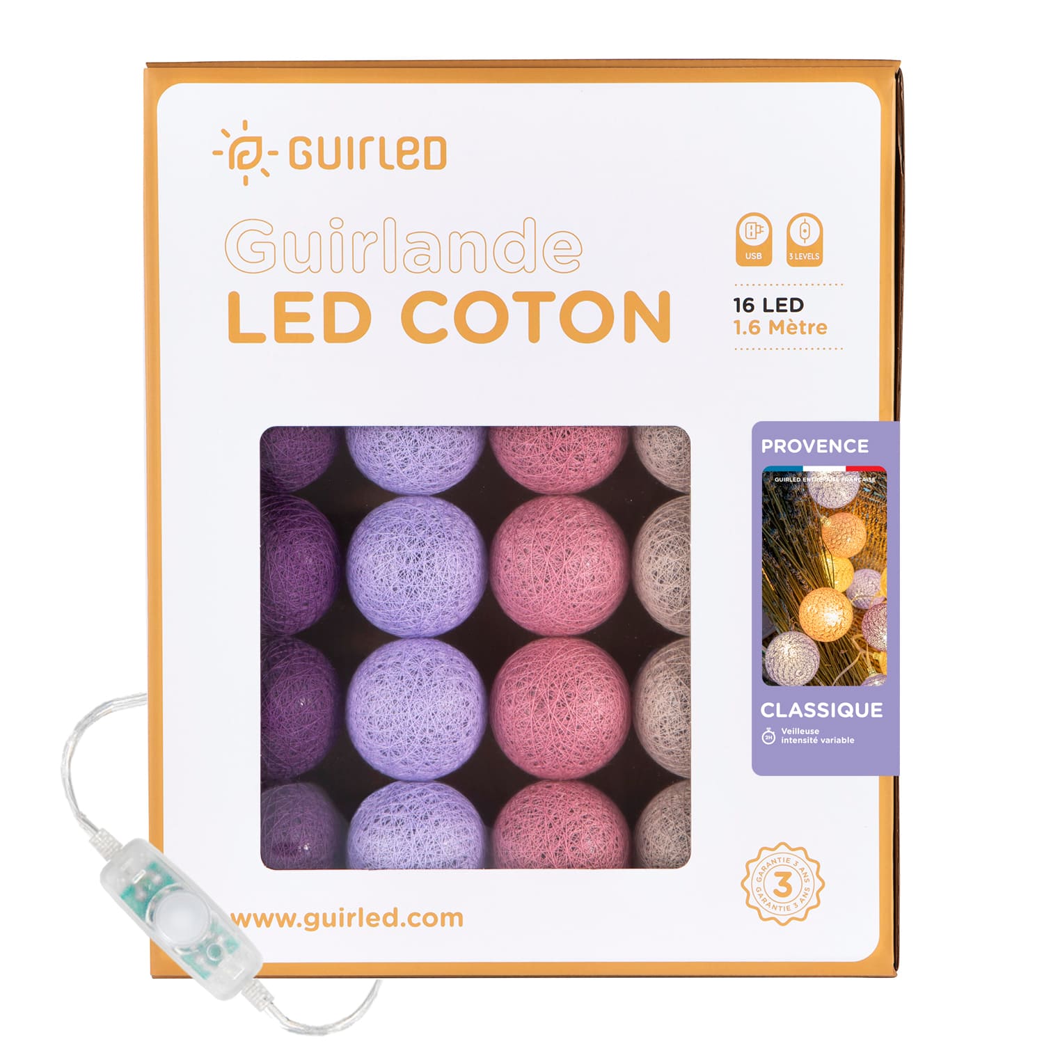 Guirlande Lumineuse Boules Coton Led Usb - Veilleuse Bébé 2h ...