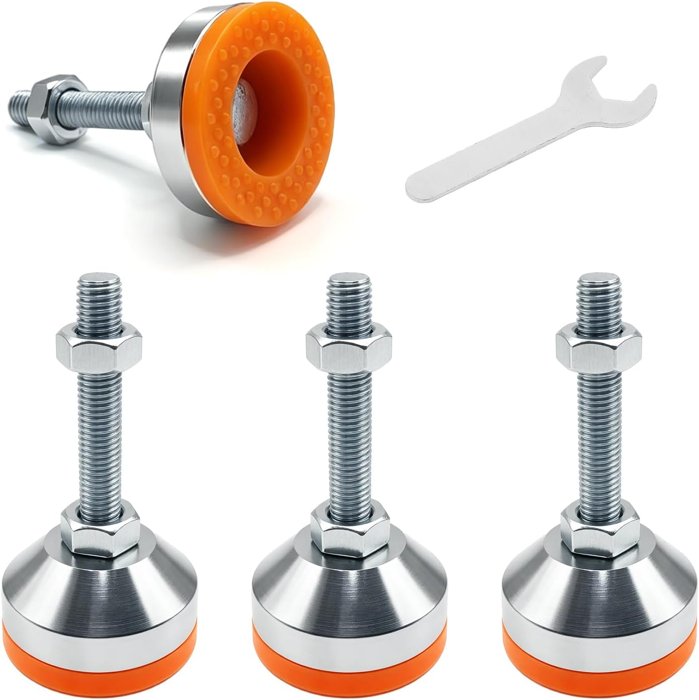 Nivelatoare rezistente, set de 4, înălțime 35-85 mm, rezistente, D50 M10 L85. Pentru bancuri de lucru, mașini, dulapuri și mobilier reglabil 4buc