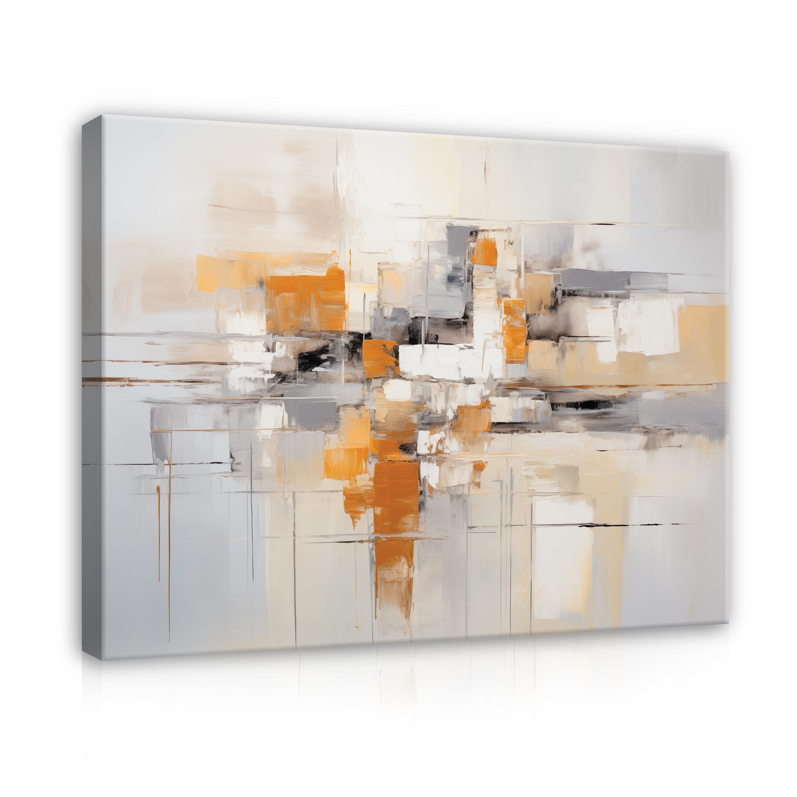 Tableau Déco Impression Sur Toile 120x80cm, Abstraction Moderne Noir Et Blanc - ARTTOR