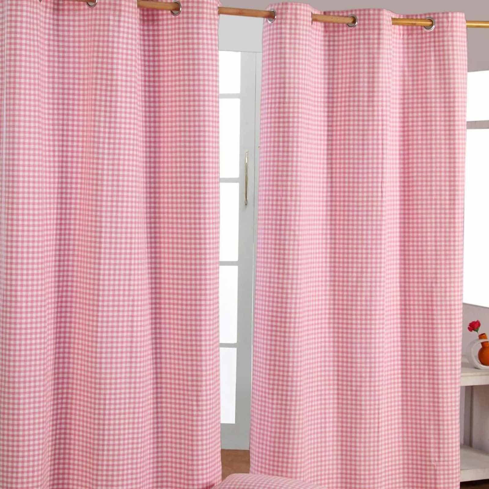 Homescapes Par De Cortinas De Ojales Uni Violeta 100% Algodón 137