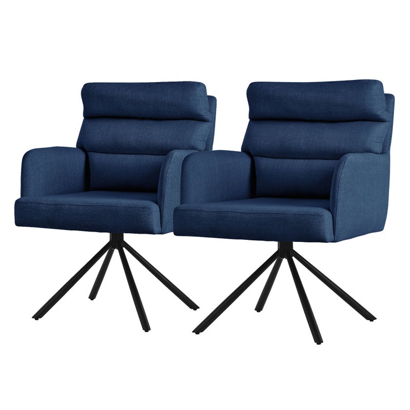 2-osobowe krzesło do jadalni obrotowe, tapicerowane Krzesło obrotowe 180 stopni Fotel