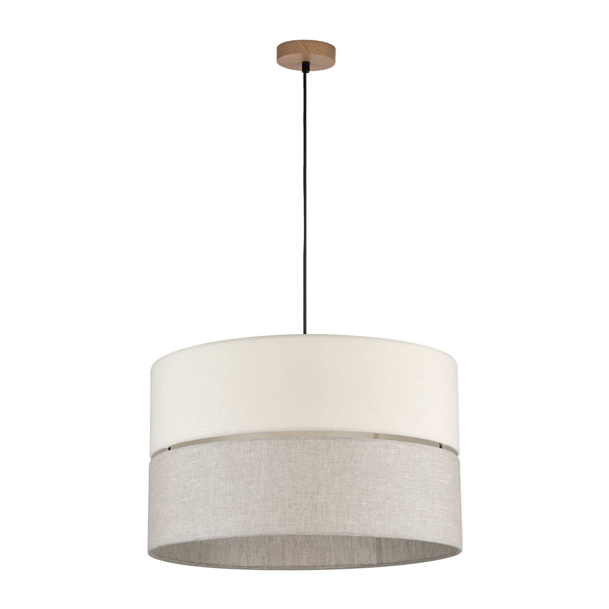 Lampa wisząca Eco czarno-beżowa 3xE27x15W wym: 120 x 50 x 50 cm tkanina TK Lighting