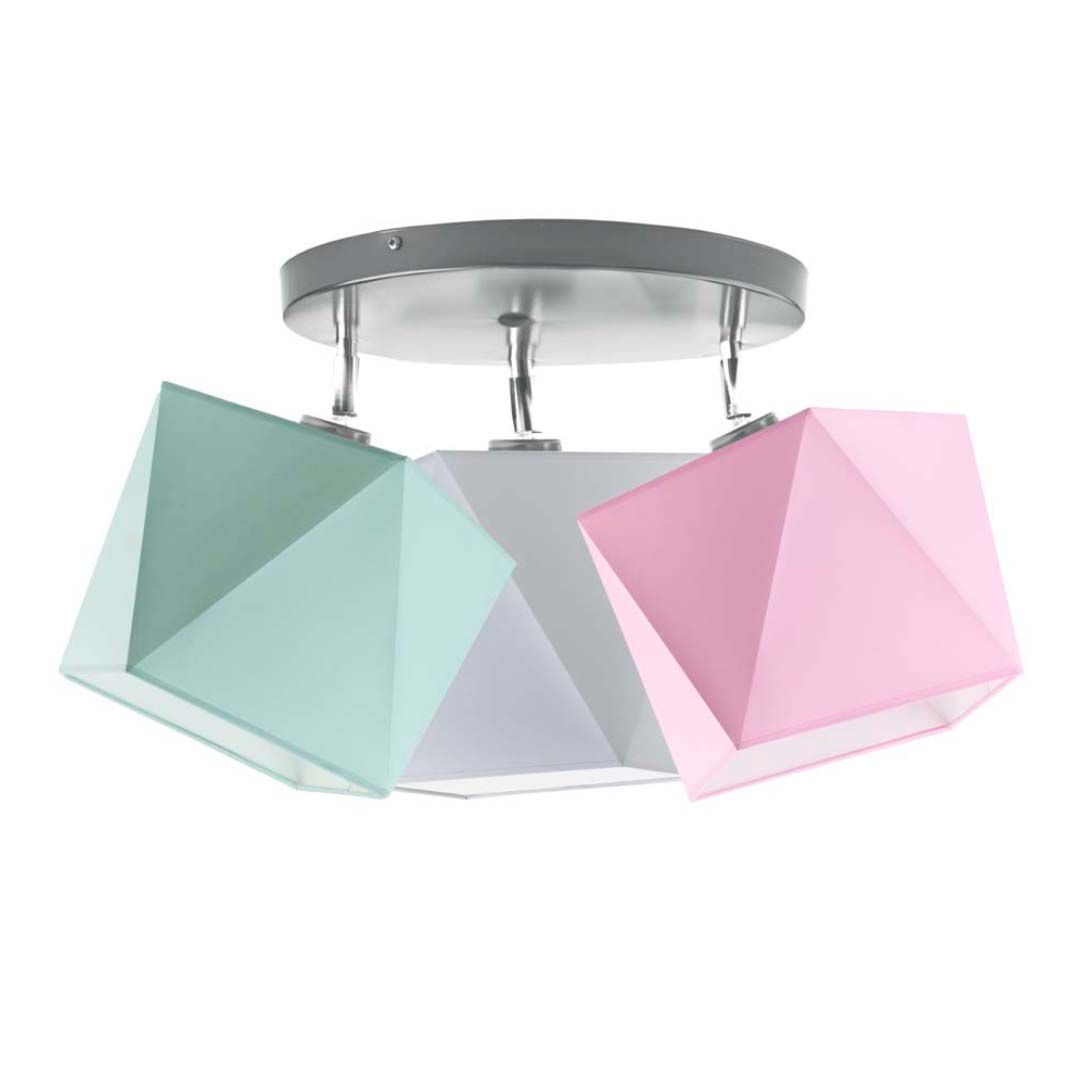 Lampa żyrandol plafon sufitowa z abażurami diament BURNE P3
