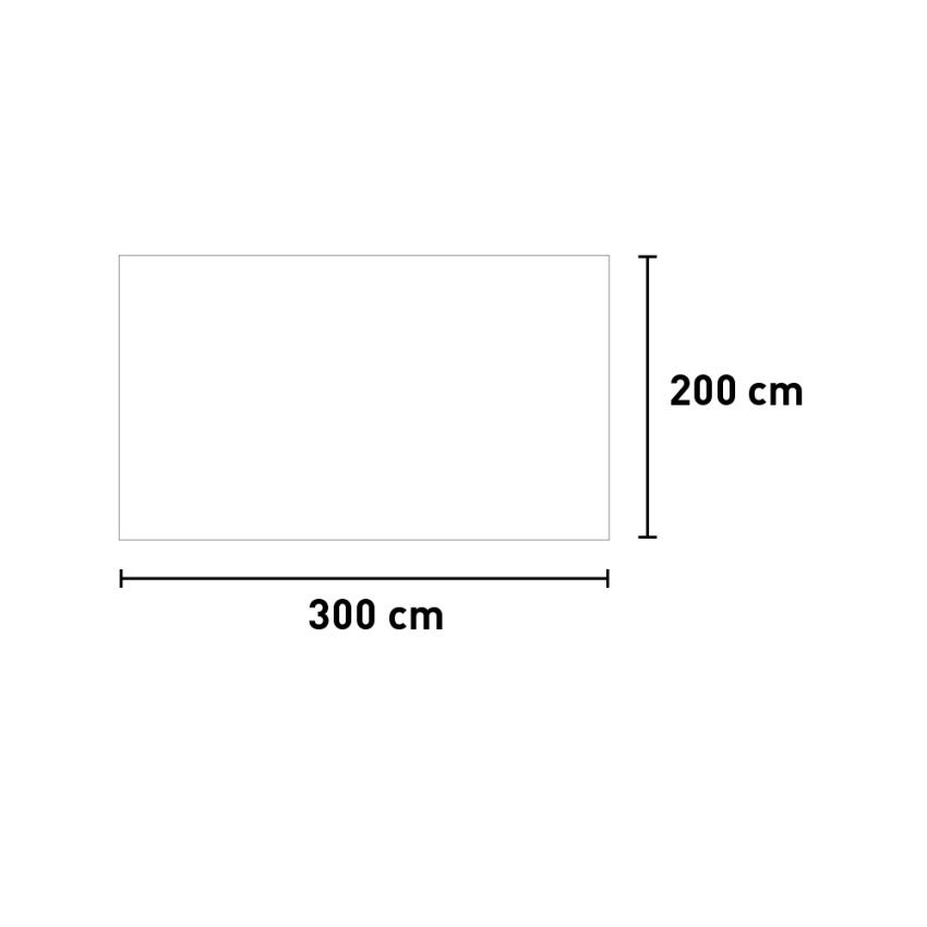 Markiza boczna 3x2m wodoodporna, biała, z oknem do altany chowanej 3x3m
