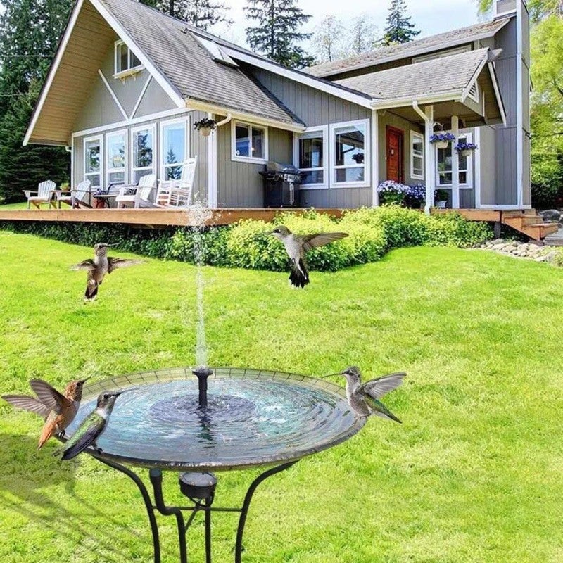 Fontaine flottante solaire de 13 cm pour bain d'oiseaux, idéale pour la décoration de jardin. - 7