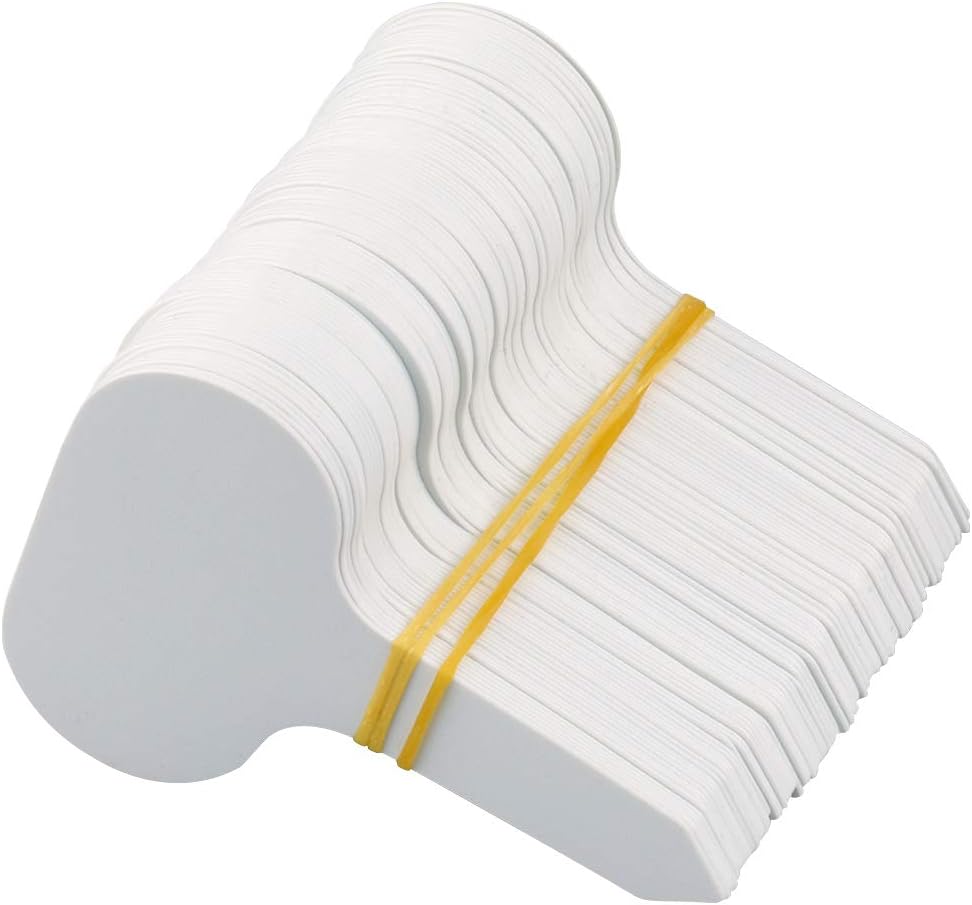 100 Sztuk Etykiet Do Roślin, 5X7CM Etykiety Ogrodowe Zewnętrzne, Etykiety Do Sadzonek Wielokrotnego Użytku, Etykieta Do Sadzenia Warzyw - Biała
