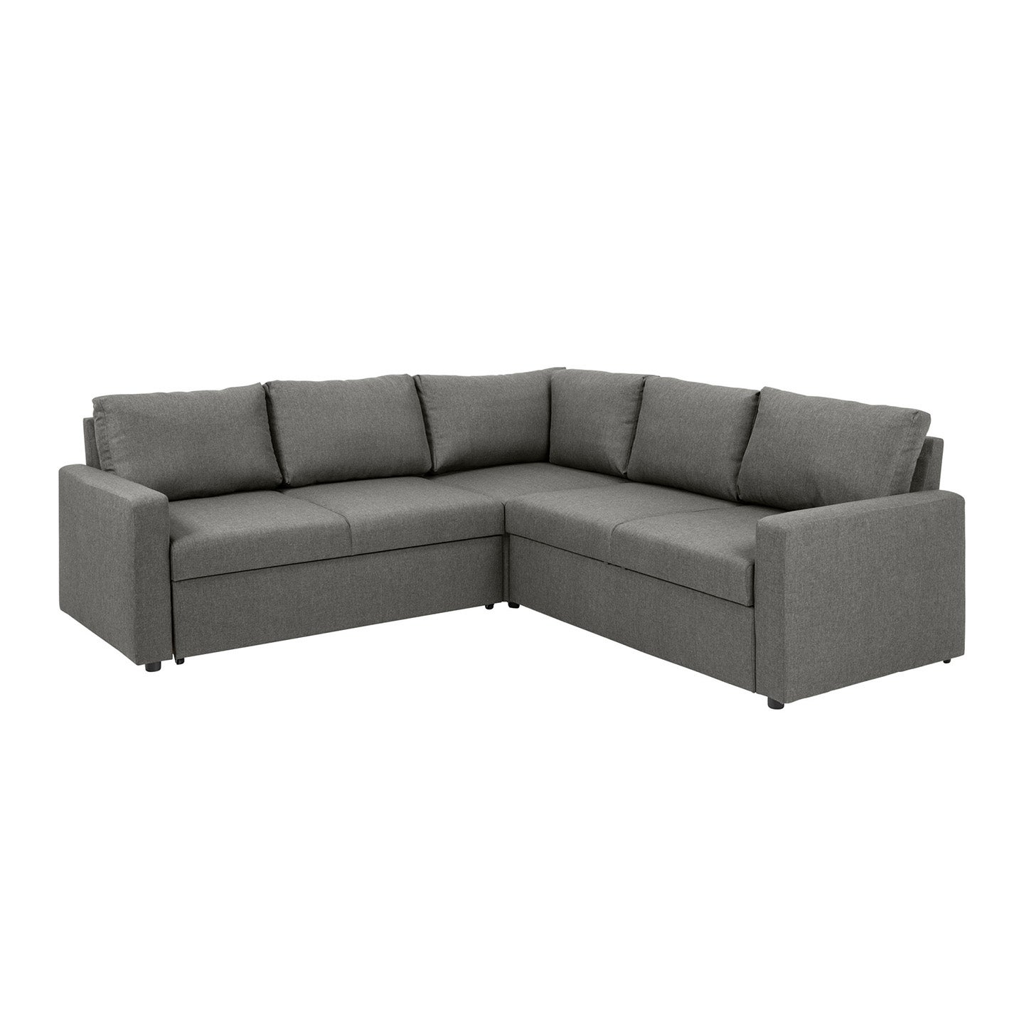 Sacramento sofa narożna ukryte miejsce do przechowywania oraz wysuwane łóżko jasnoszary.