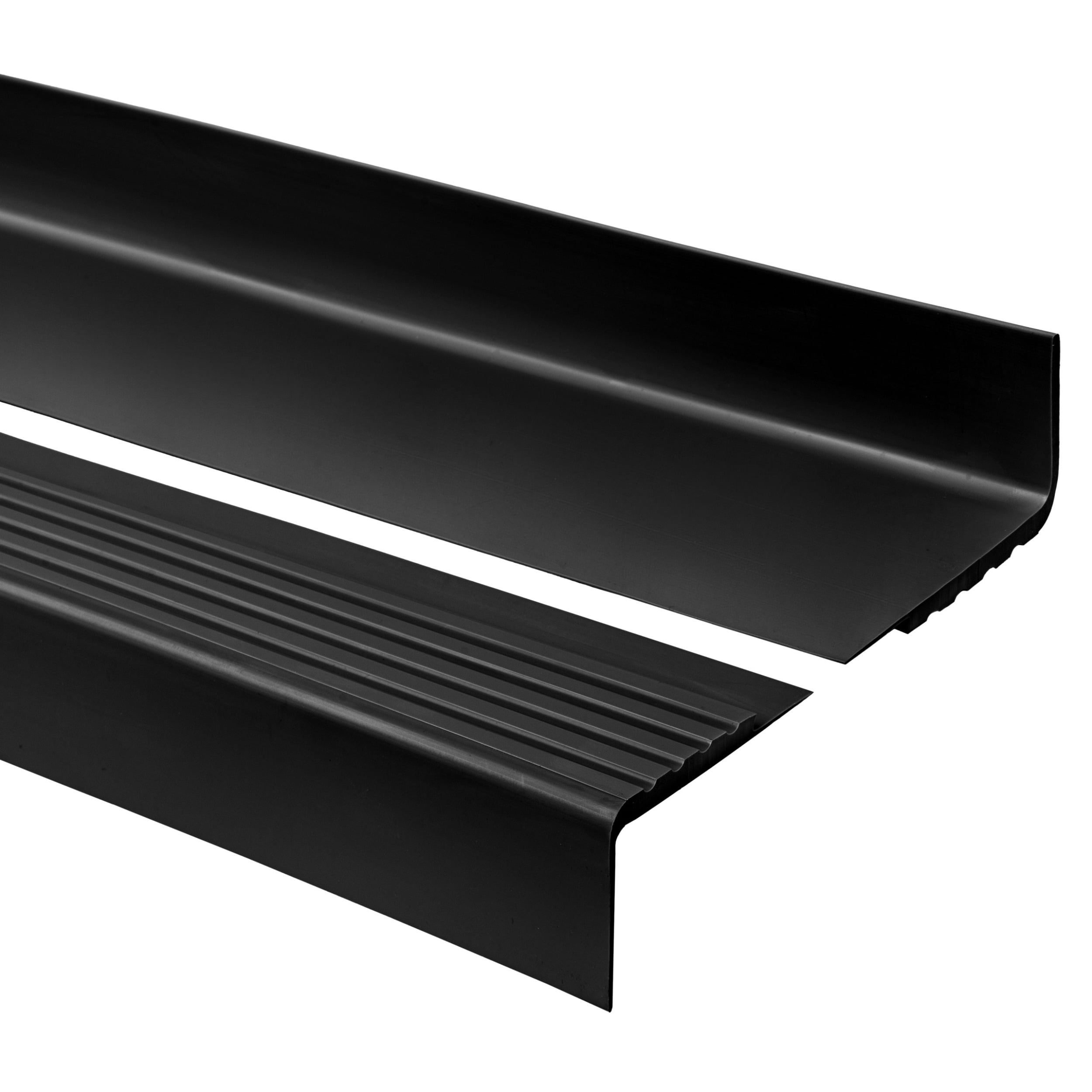 Profil schodowy 40x40 mm PVC na krawędzie stopni antypoślizgowy - 150 cm, czarny