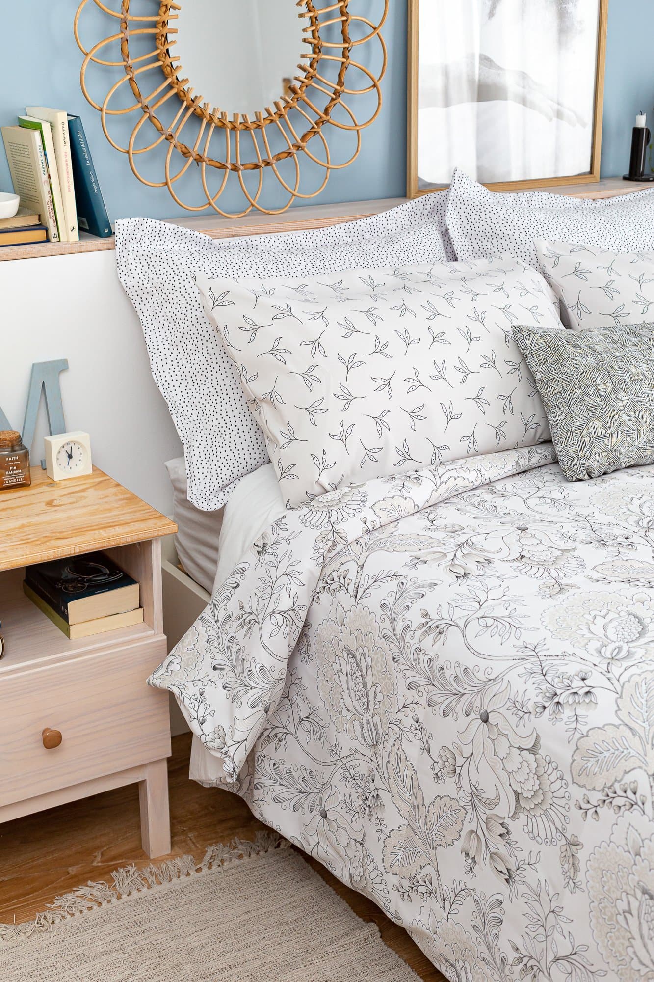 Capa de edredão Paisley Cama200 (290X270) Branco - 6