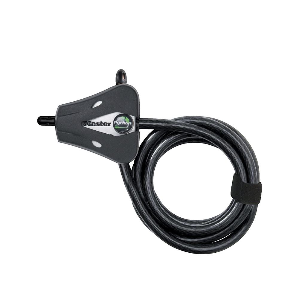 Master lock cable antirrobo - ajustable - de 30 cm a 1,8 m - llave - 8418eurd - ideal para asegurar equipo deportivo, instrumentos, muebles de jardin