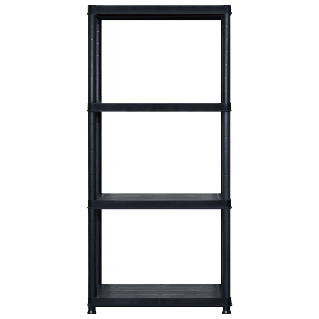Prateleira de armazenamento de 4 níveis preta 122x30,5x130 cm plástico – ComfortXL - 2