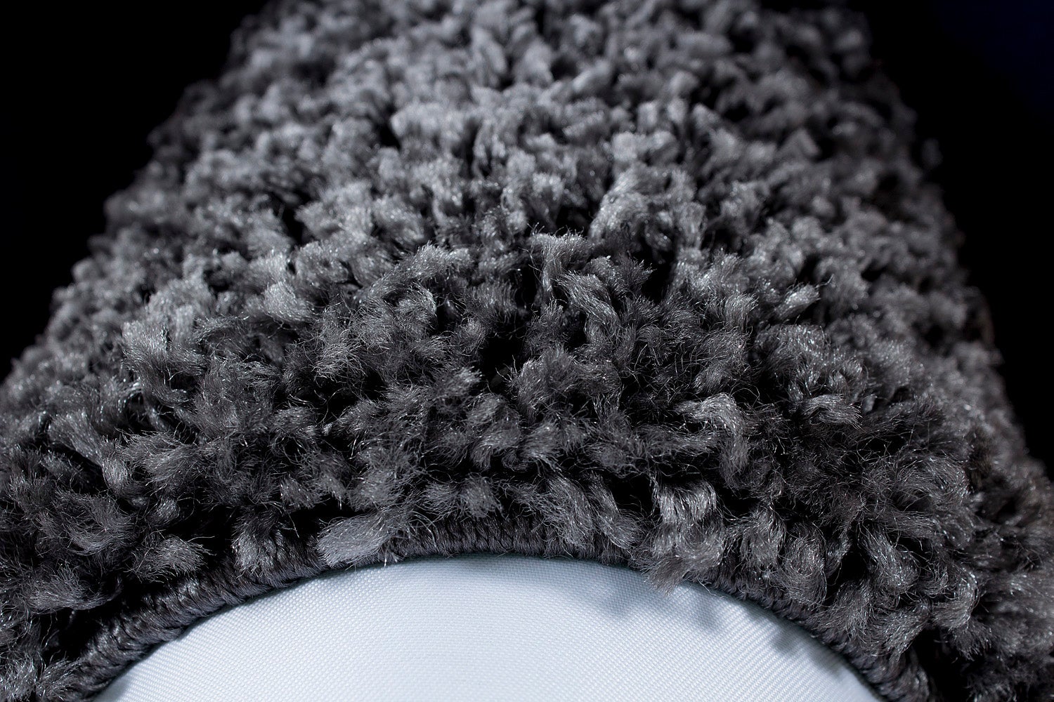 SHAGGY - Tapis à Bordures Rond - Gris 120 x 120 cm - 2