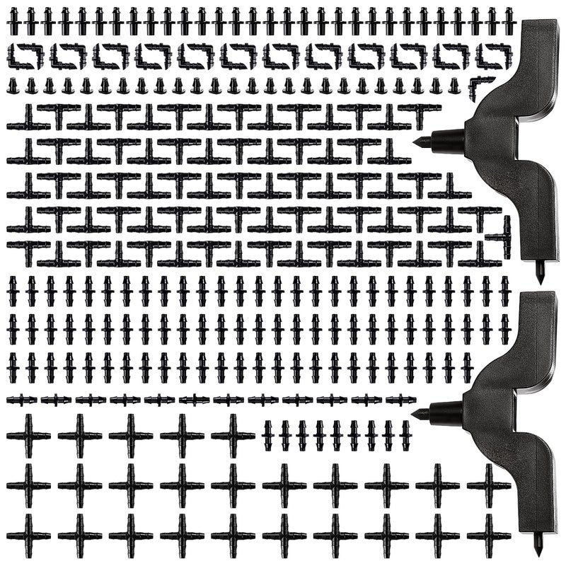 282 złącza do węży 4/7 mm, akcesoria do nawadniania, złącza do węży karbowanych do systemów nawadniających